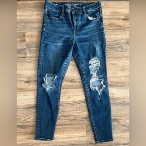 American Eagle ripped skinny jeans